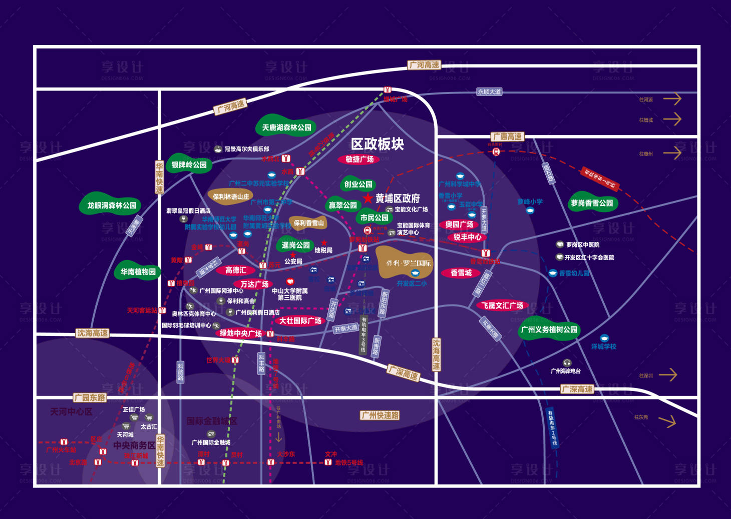 源文件下载【广州黄埔区位图设计】编号：20230723234345489