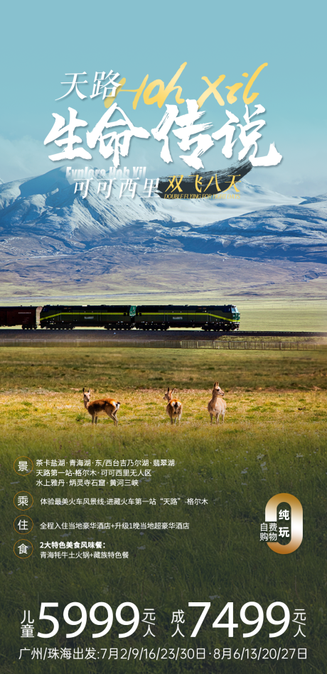 编号：20230707164616572【享设计】源文件下载-青藏铁路可可西里旅游海报