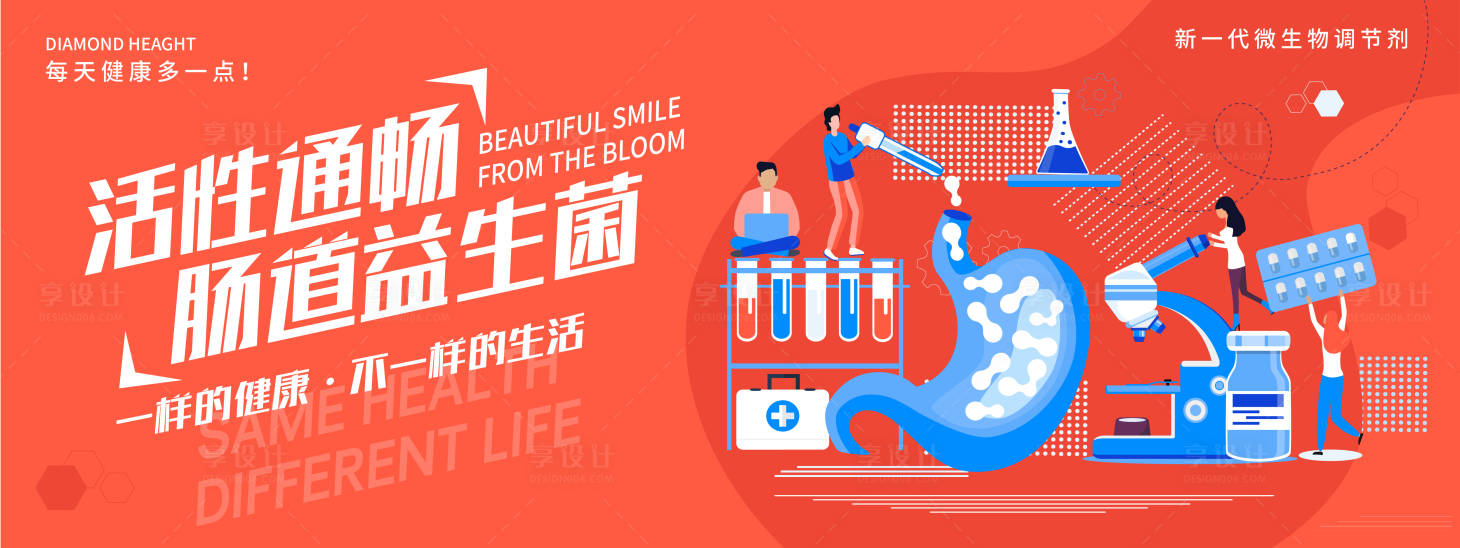 源文件下载【肠道益生菌背景板】编号：16760018398638084