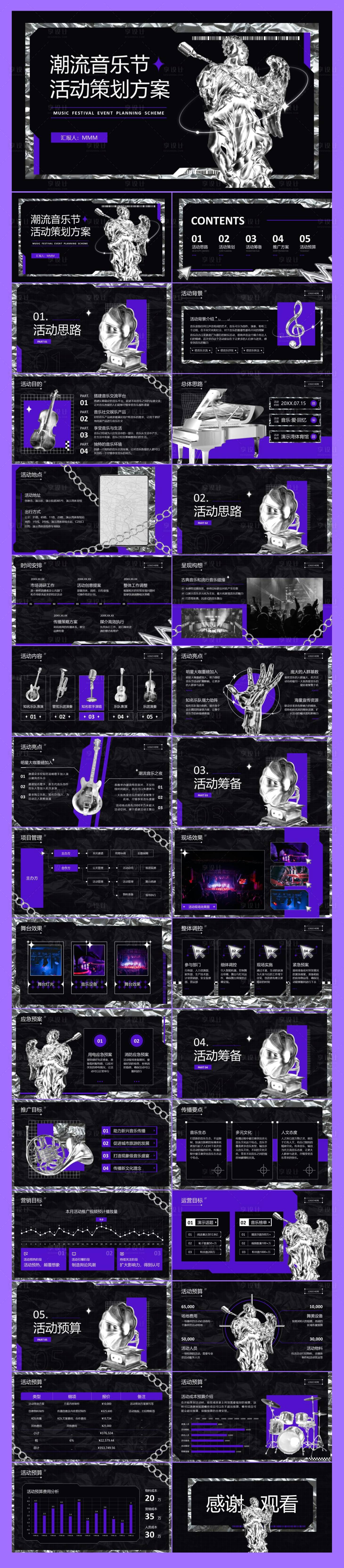 源文件下載【享設計】搜索編號：75760018416029410【潮流音樂節活動策劃方案ppt】