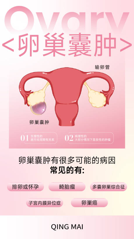 源文件下载【卵巢囊肿科普海报】编号：73440018262562688