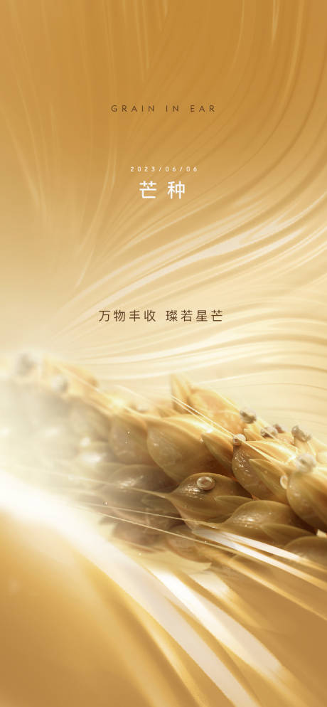 源文件下载【芒种节气海报】编号：89970018207159325