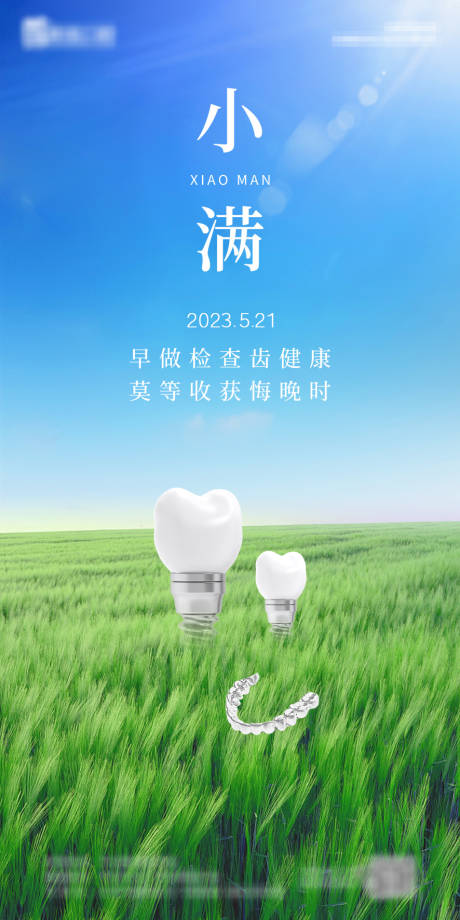 源文件下载【小满节气海报】编号：60010017796641503
