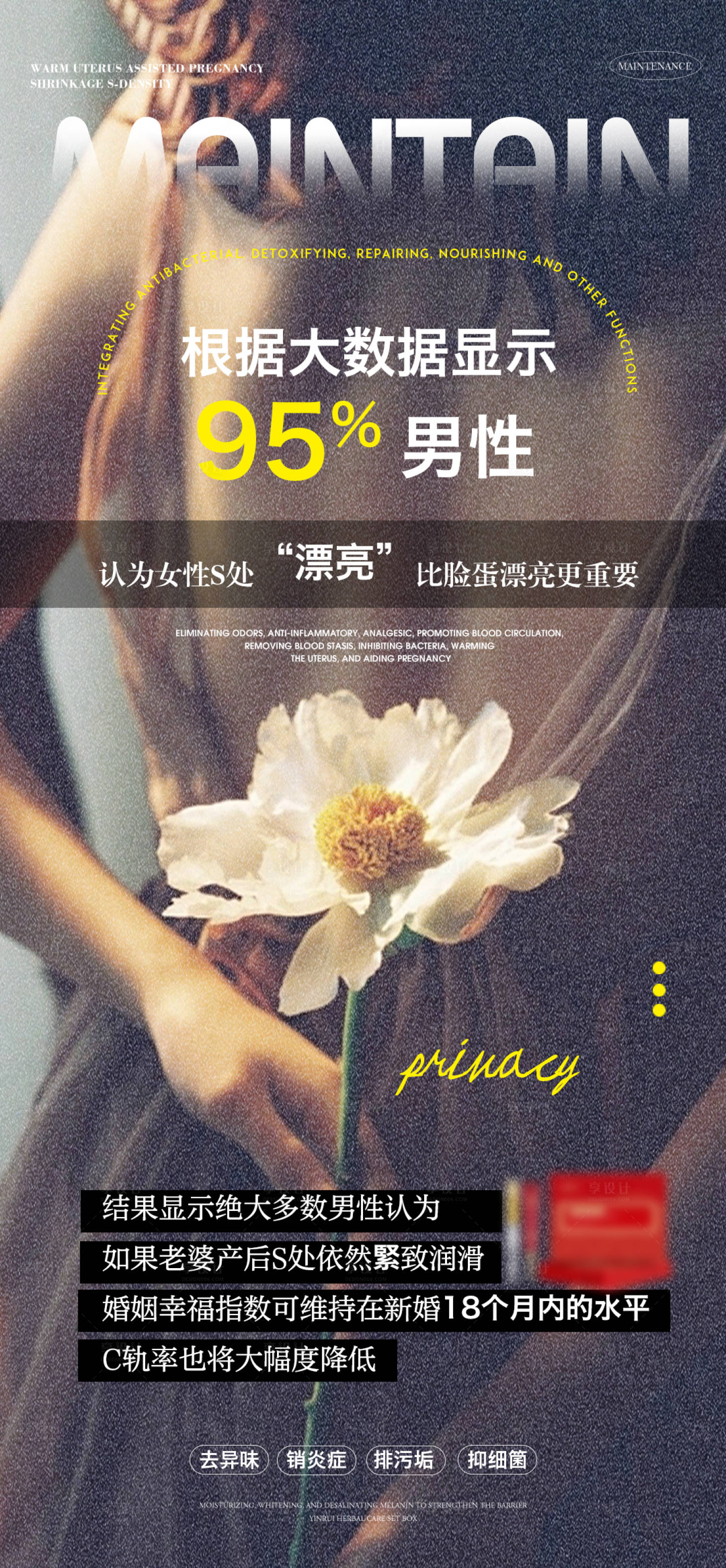源文件下载【享设计】搜索编号：17950017782452346【私密养护海报】