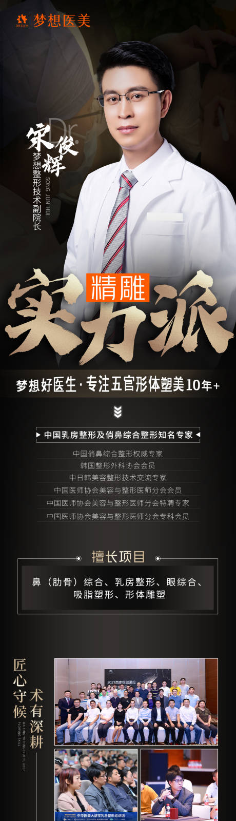源文件下载【医美医生介绍黑金长图海报】编号：62390018085089160