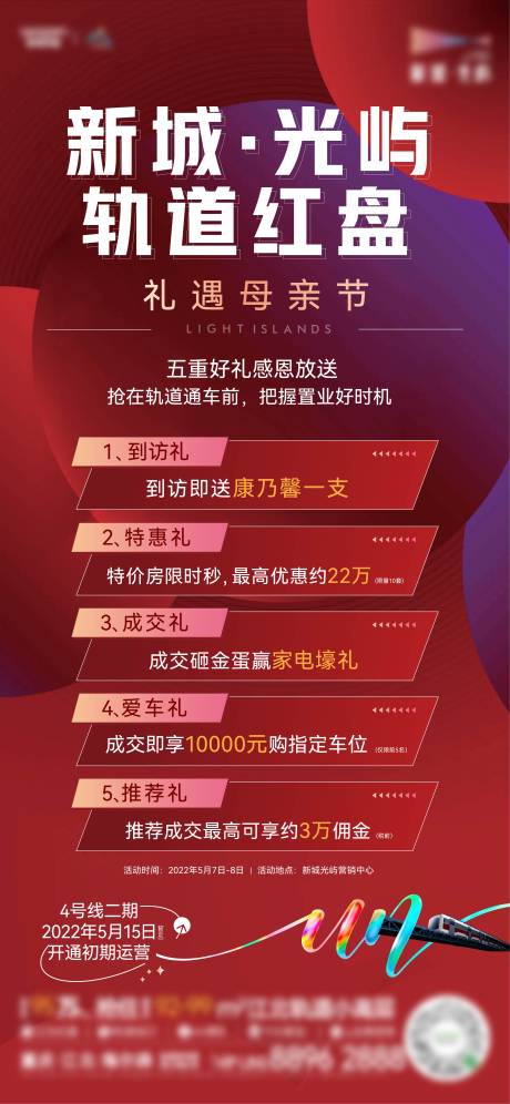 源文件下载【五重礼促销微信海报】编号：98550017933476948