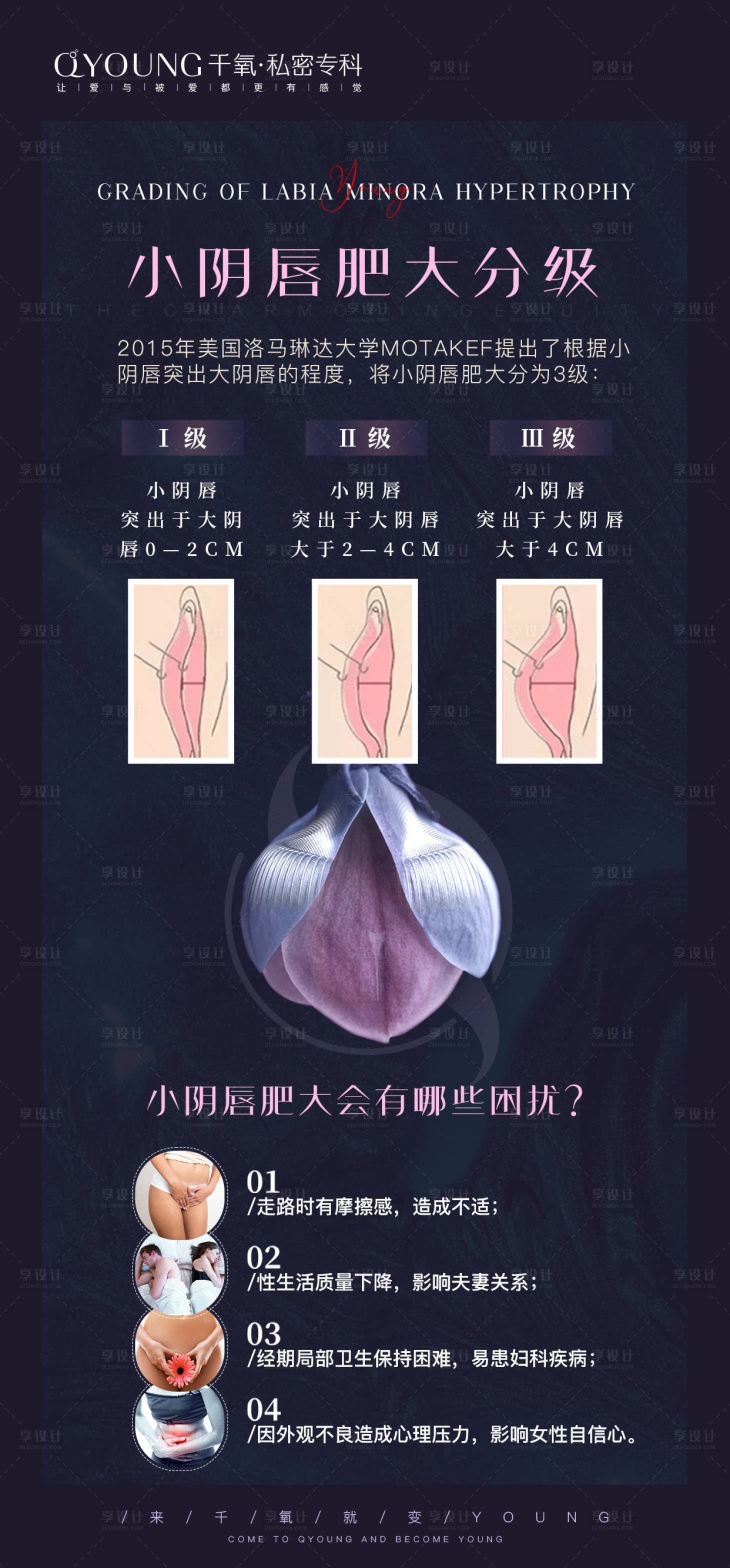 源文件下载【享设计】搜索编号：33830018357464773【小阴唇肥大分级海报】