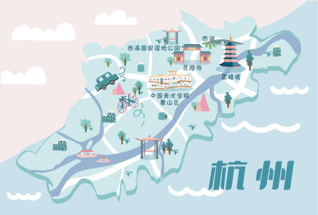 源文件下載【杭州旅游地圖導覽圖】編號：60180018200005485