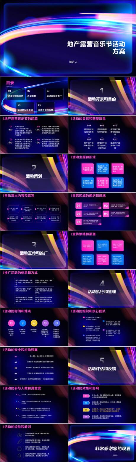 源文件下载【地产露营音乐节活动方案PPT模板】编号：53550017977569168