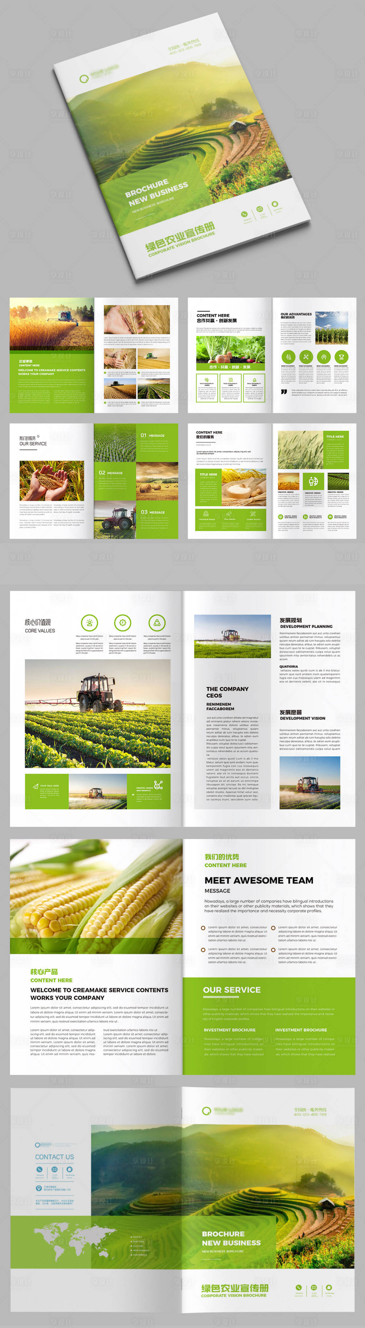 编号：20230630135546240【享设计】源文件下载-绿色农业宣传画册