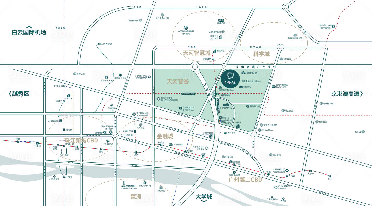 源文件下载【享设计】搜索编号：51250018231105039【地产区位图】