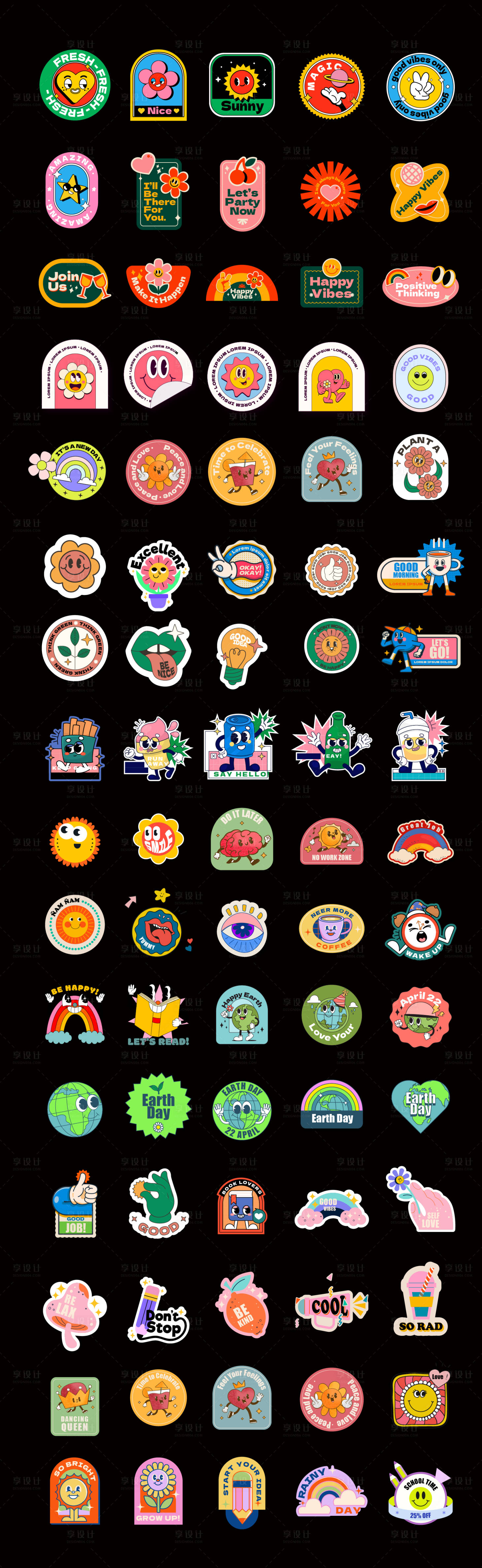 源文件下载【享设计】搜索编号：94920017890837878【潮流贴纸设计】