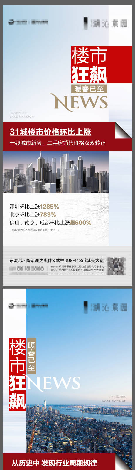 源文件下载【楼市狂飙政策形式系列海报】编号：88380018401744768