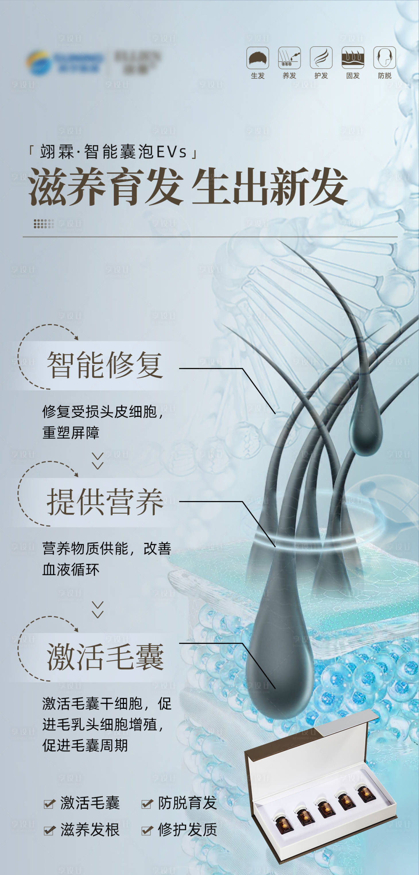 源文件下载【享设计】搜索编号：10400018361857027【植发生发产品海报】