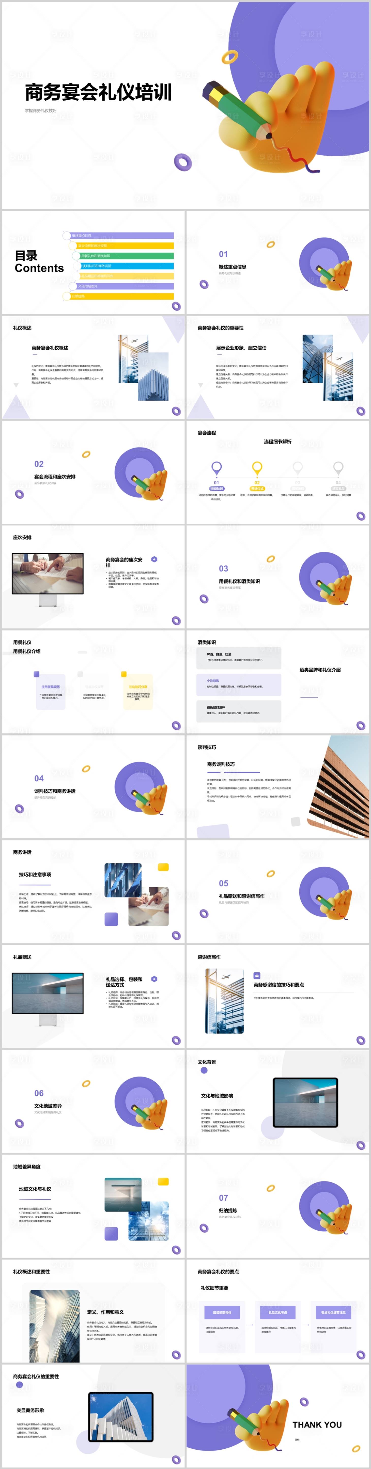 源文件下載【享設計】搜索編號：95910018005351267【商務宴會禮儀培訓PPT】