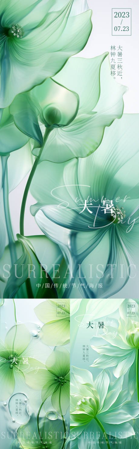 源文件下载【大暑节气海报】编号：35390018188571964