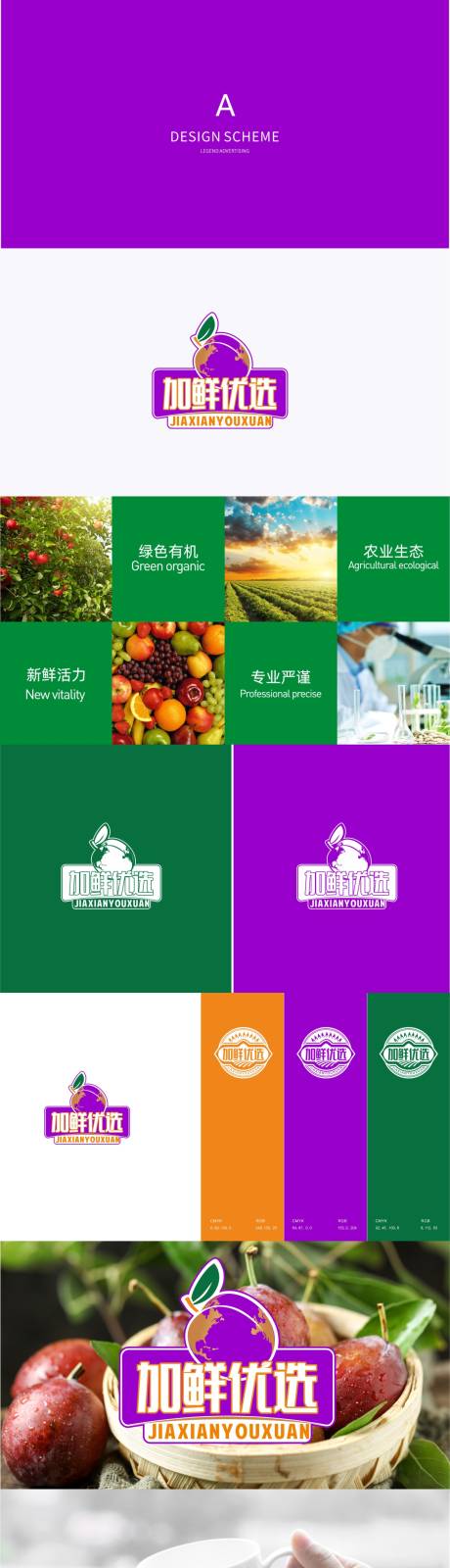 源文件下载【加鲜优选标志提案设计】编号：64740018179656969