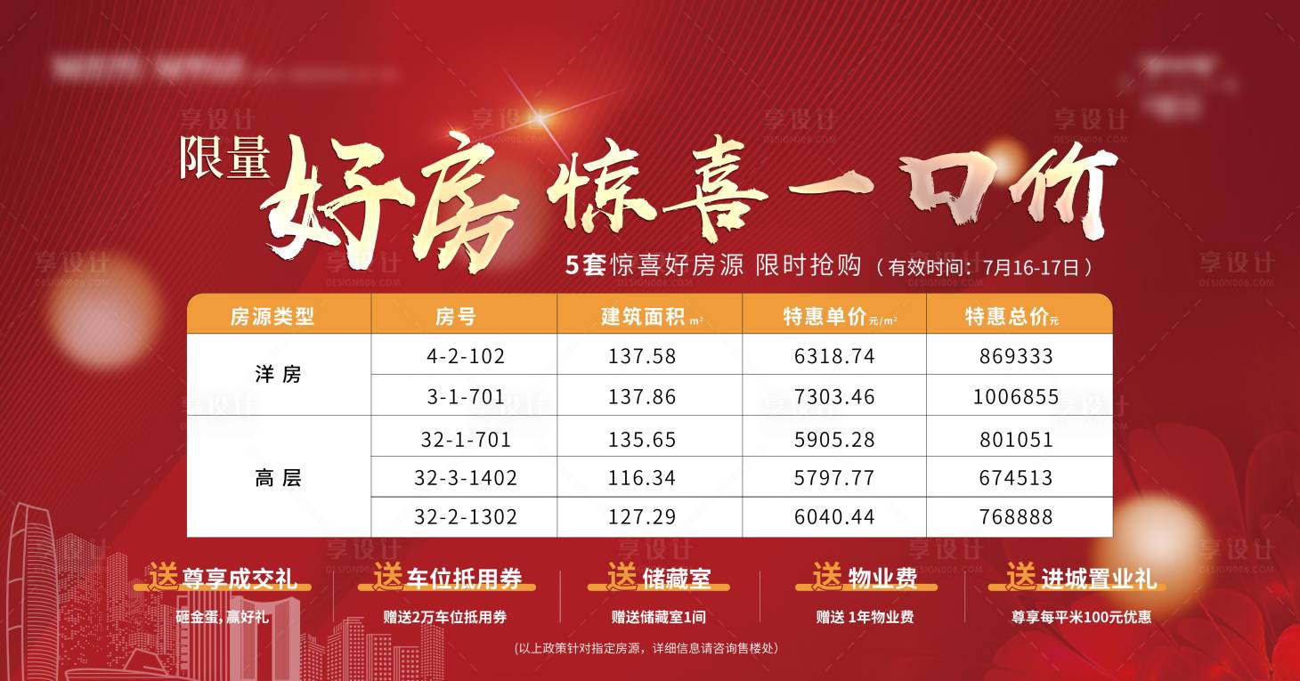 源文件下載【享設(shè)計(jì)】搜索編號：14320017828439488【特價(jià)房展板】