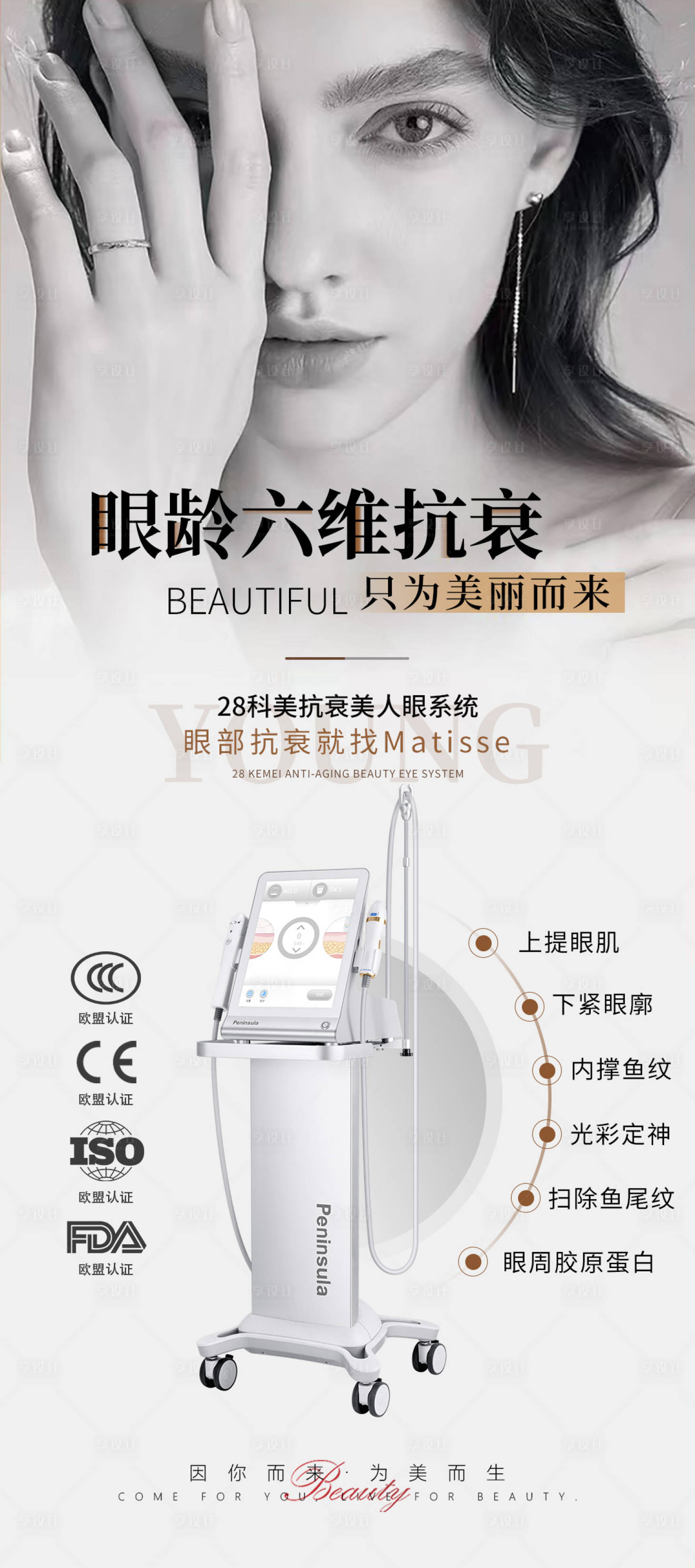 源文件下載【享設(shè)計】搜索編號：98090018071935543【醫(yī)美儀器海報】