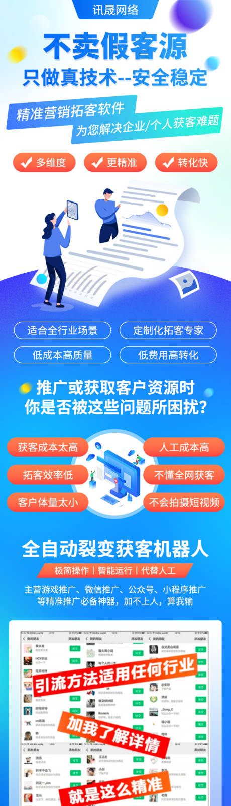 源文件下载【拓客软件开发科技落地页长图】编号：20230711154831965