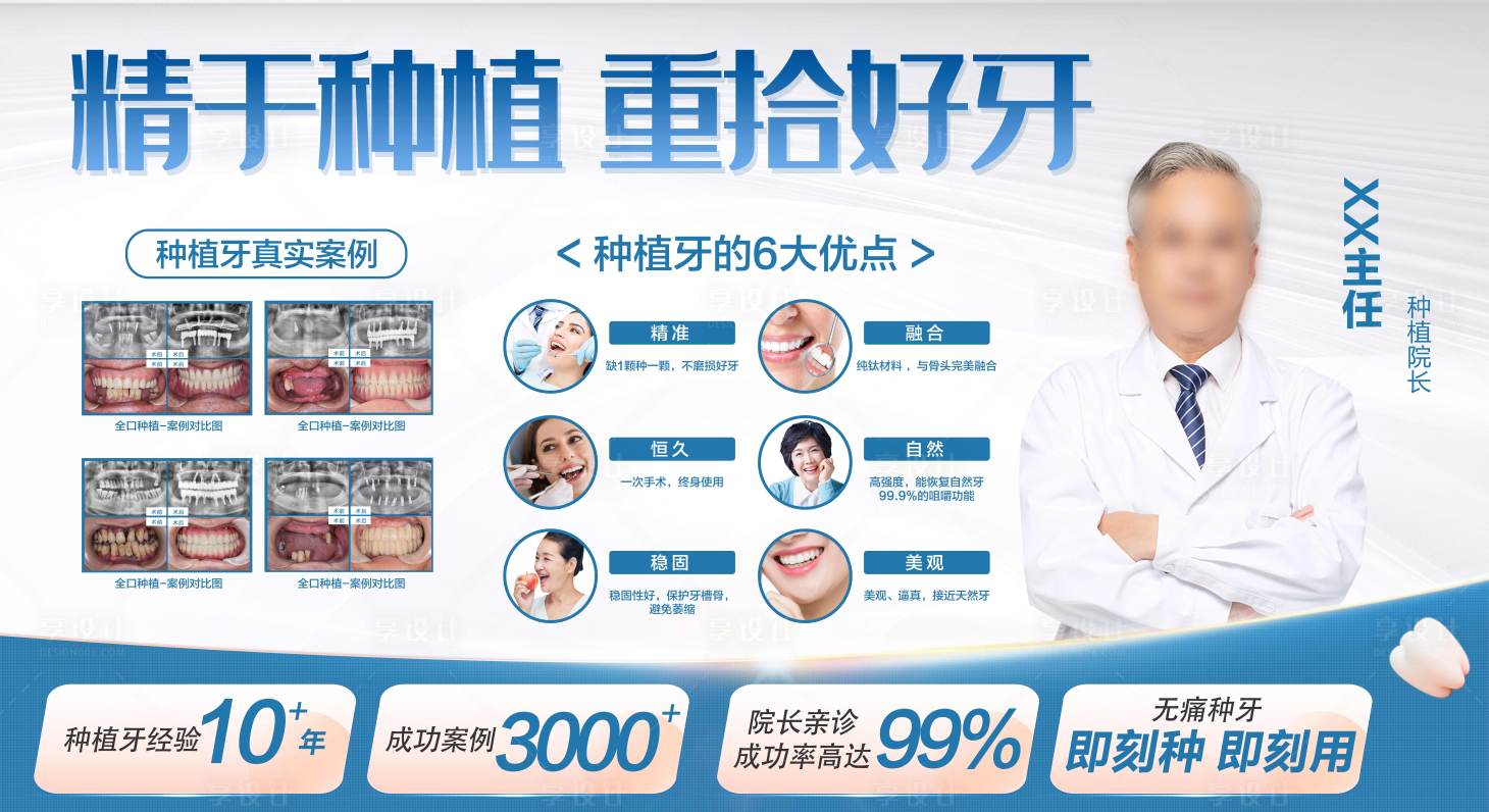 源文件下载【口腔/种植牙案例专家海报】编号：91320017861994656