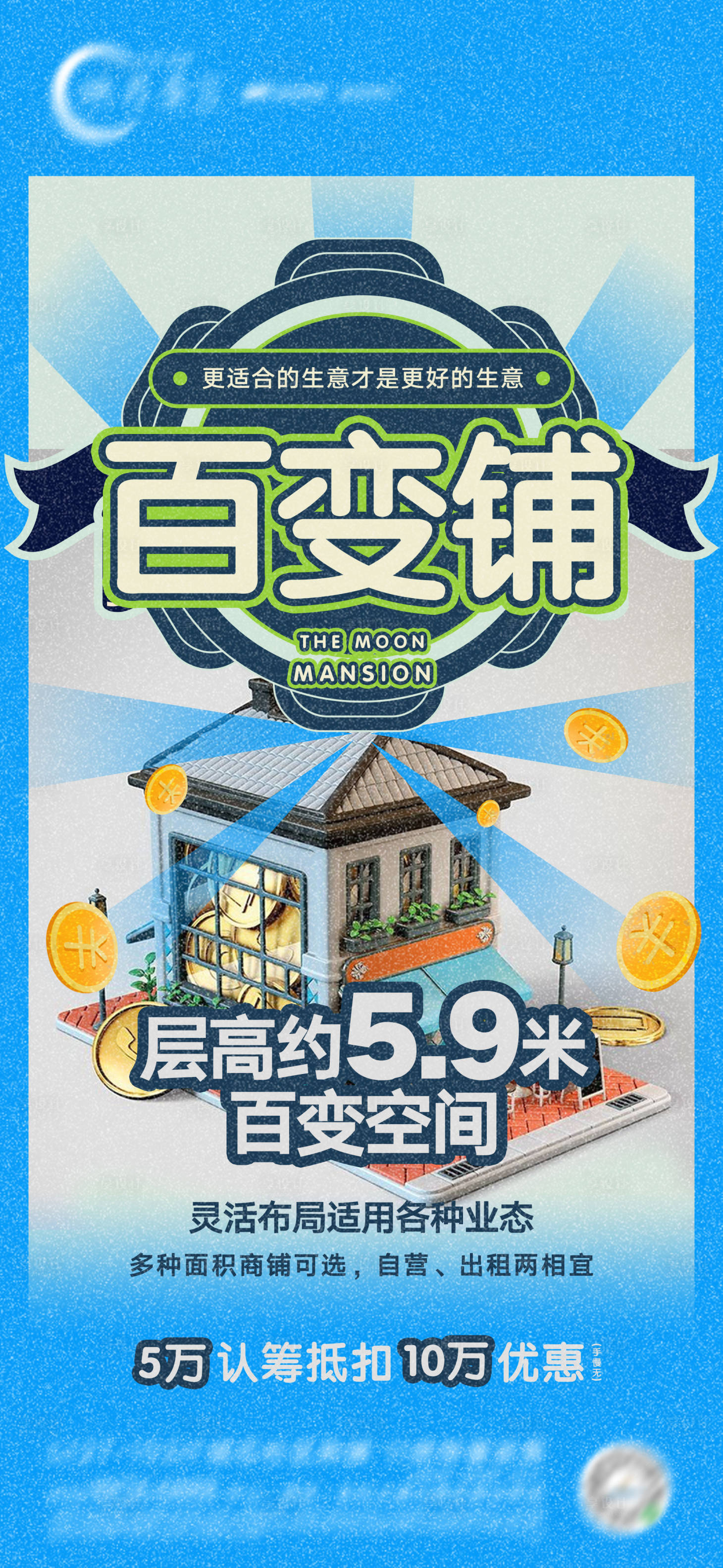 源文件下载【地产商业商铺价值点系列海报】编号：95380018197136144