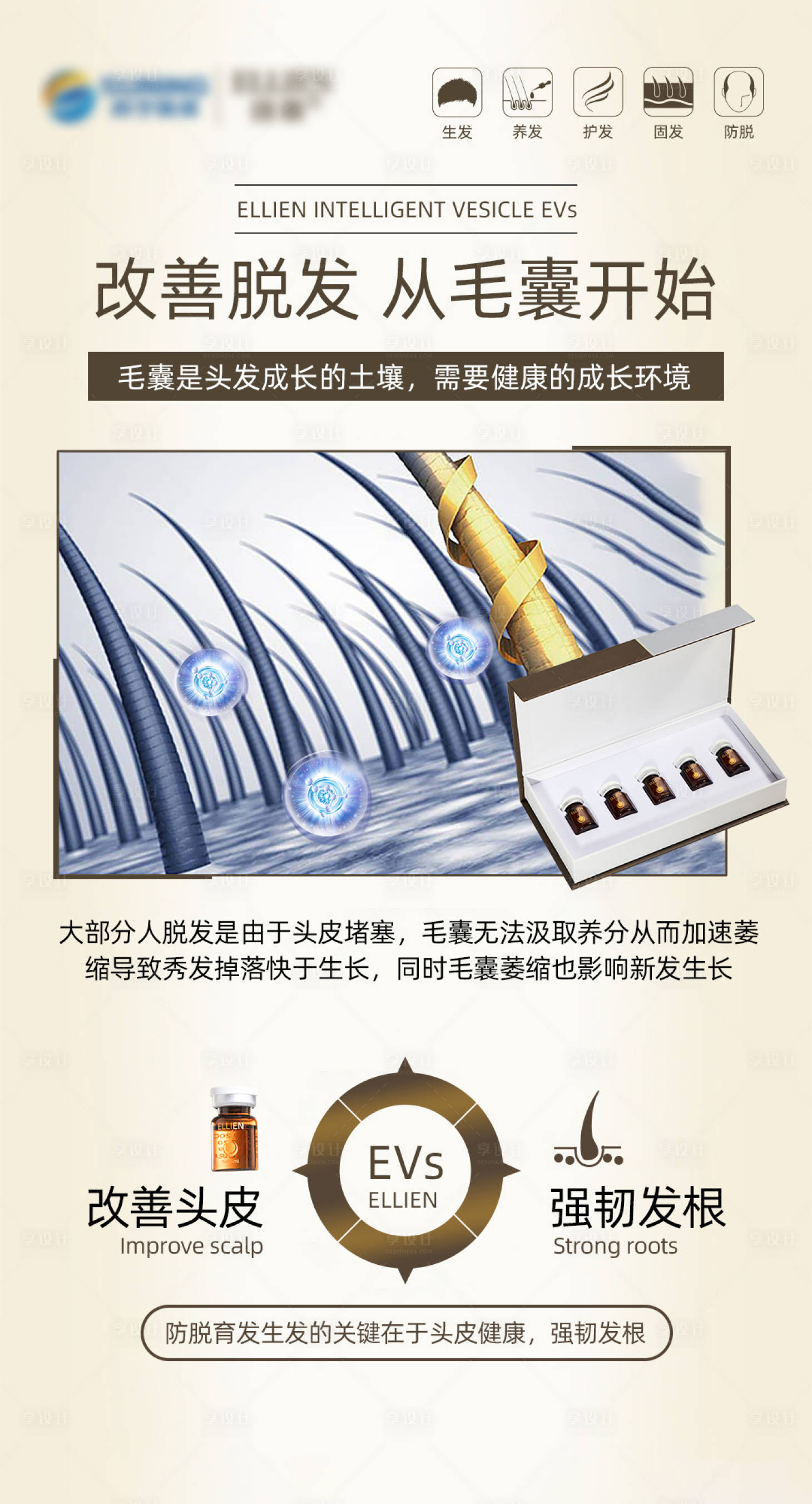 源文件下载【改善脱发简约海报】编号：66240017797747703