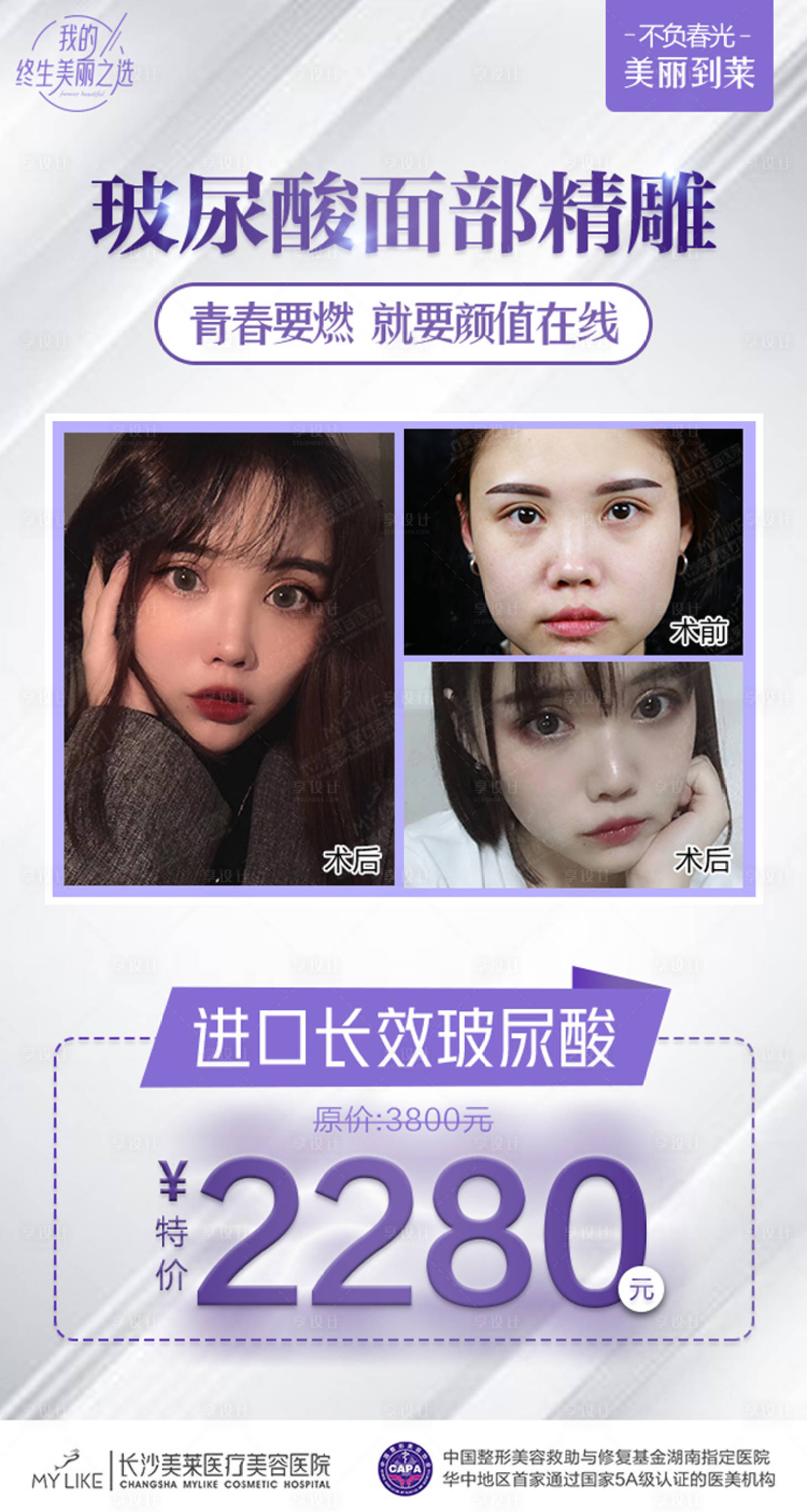 源文件下载【医美项目面部精雕海报】编号：13010017892201482