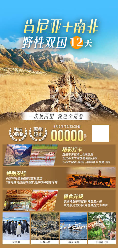 源文件下载【野性双国肯尼亚海报】编号：33410018402511620