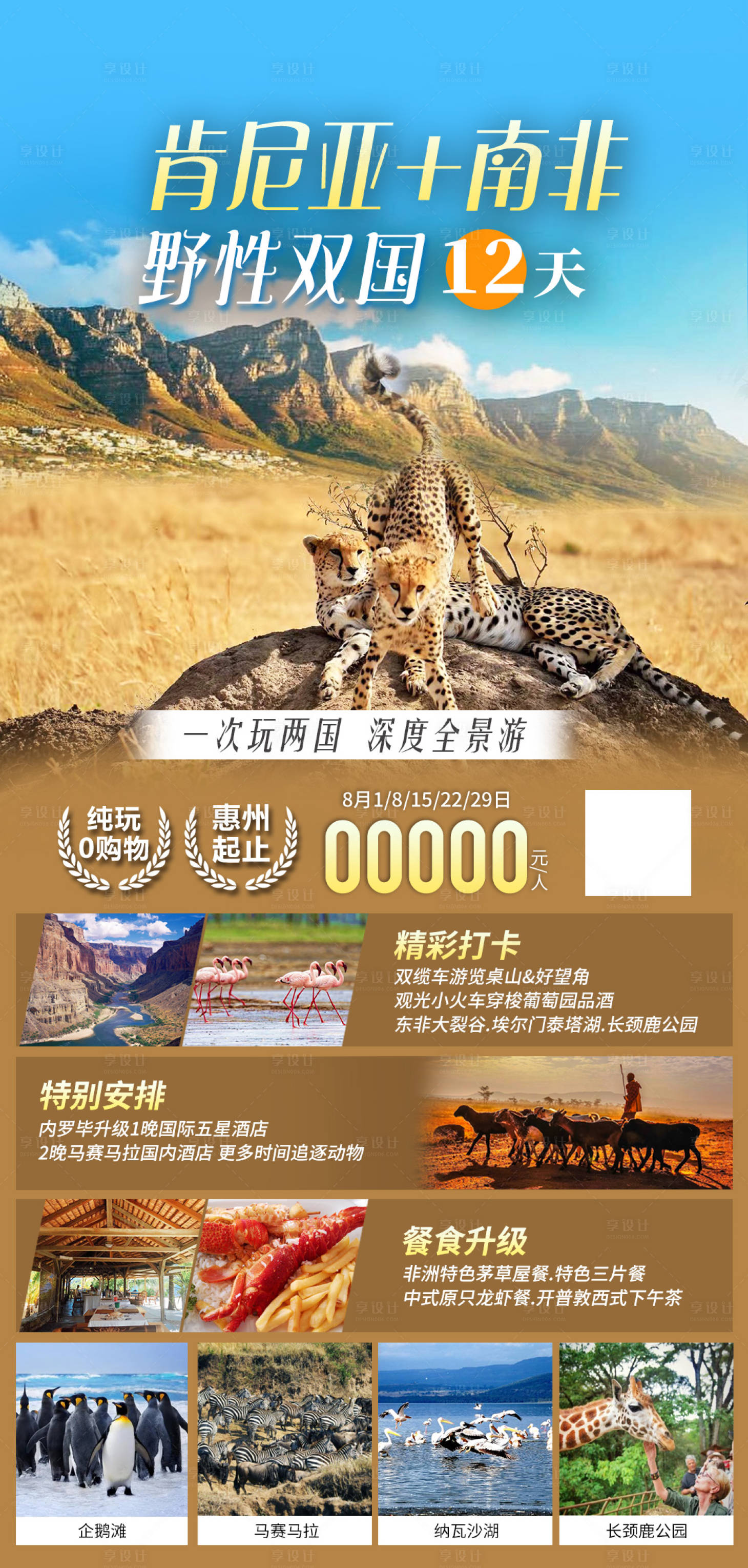 源文件下载【野性双国肯尼亚海报】编号：33410018402511620