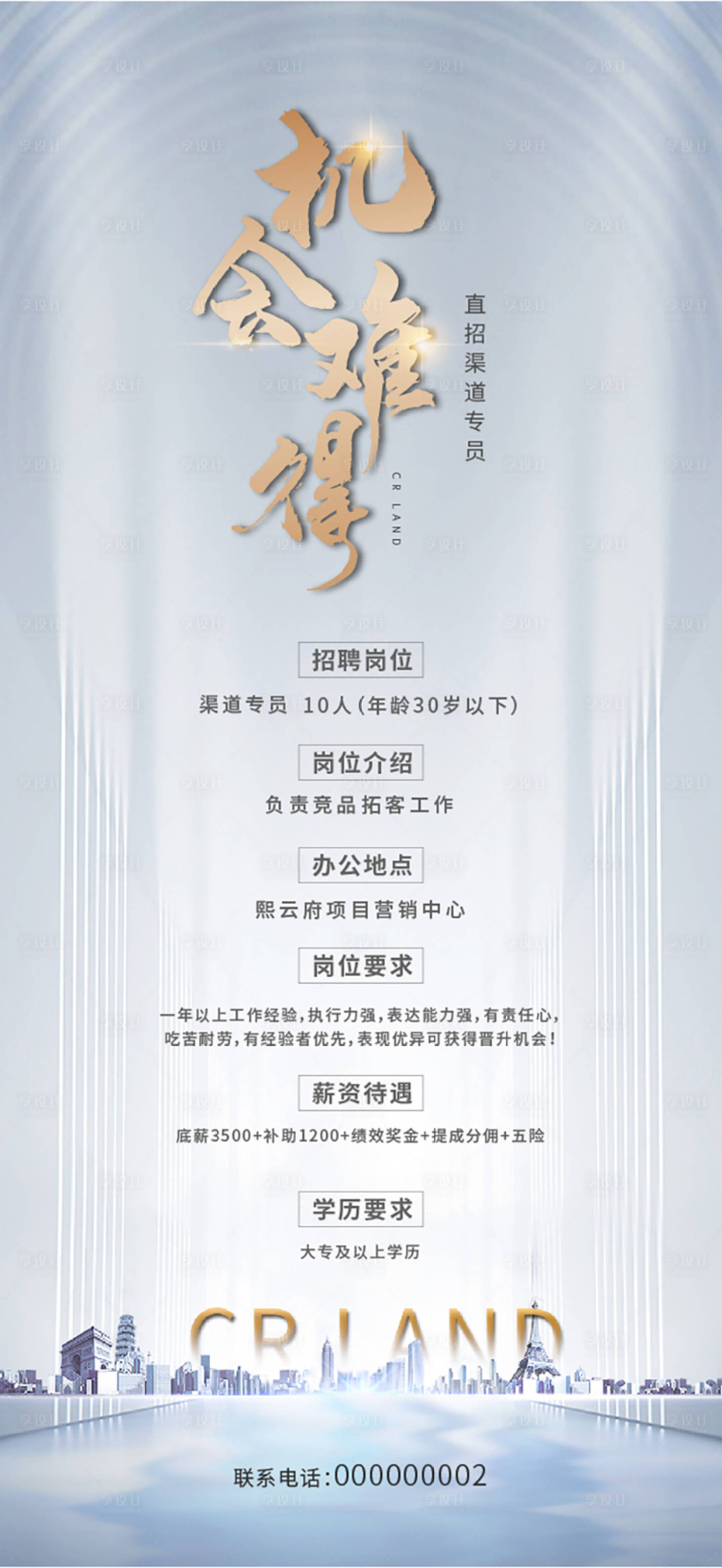 源文件下载【享设计】搜索编号：71080018040681283【地产招聘单图】