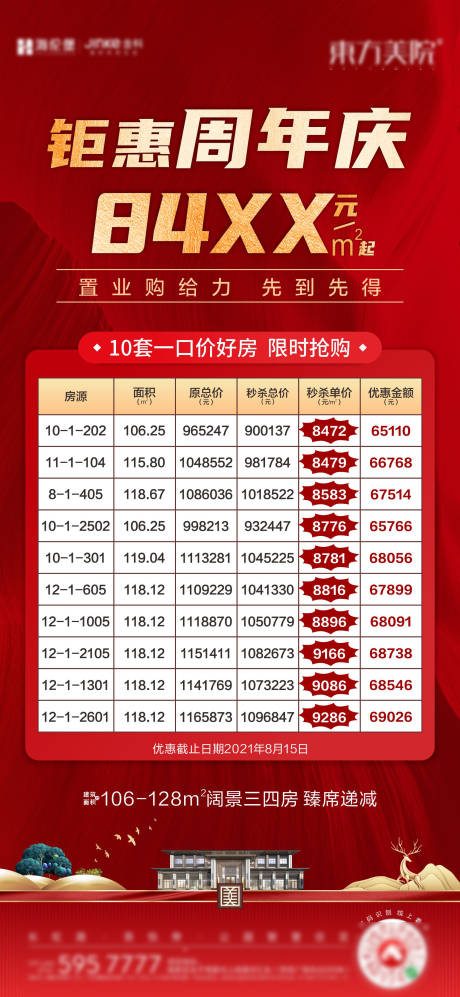 源文件下载【周年庆特价房海报】编号：38380018607389836
