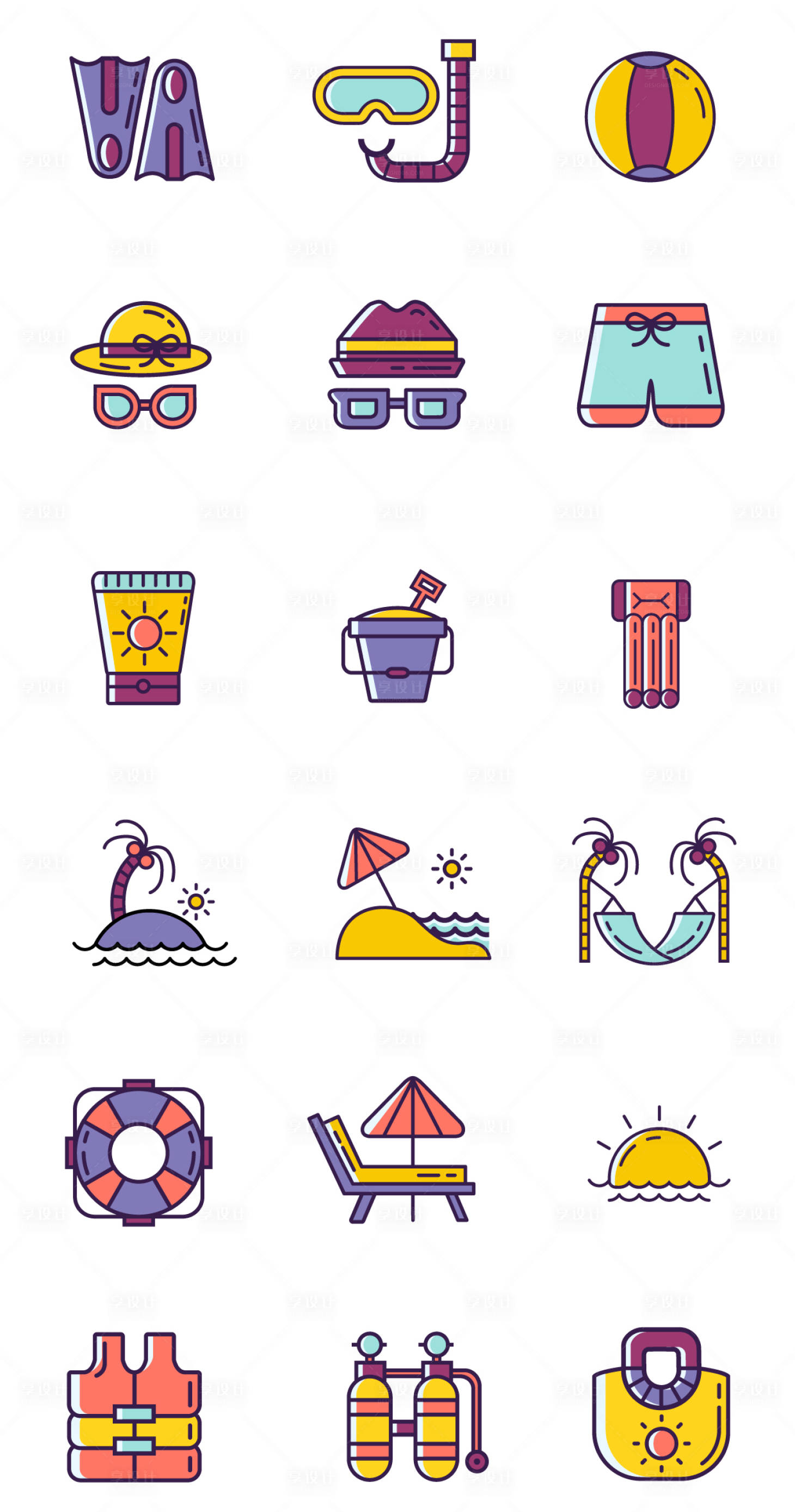 源文件下载【享设计】搜索编号：63850018718937268【夏日外套图标icon】