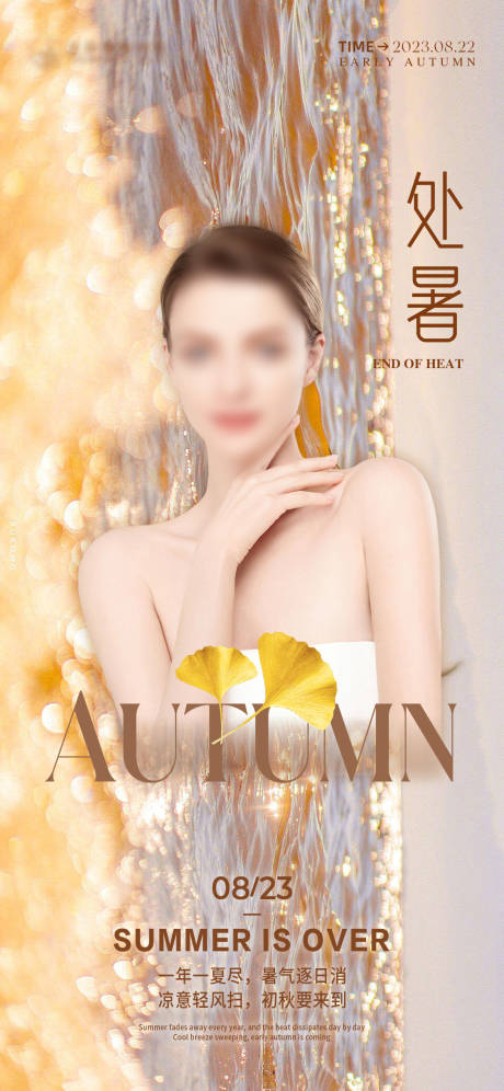 源文件下载【医美处暑节气海报】编号：67060018904059883