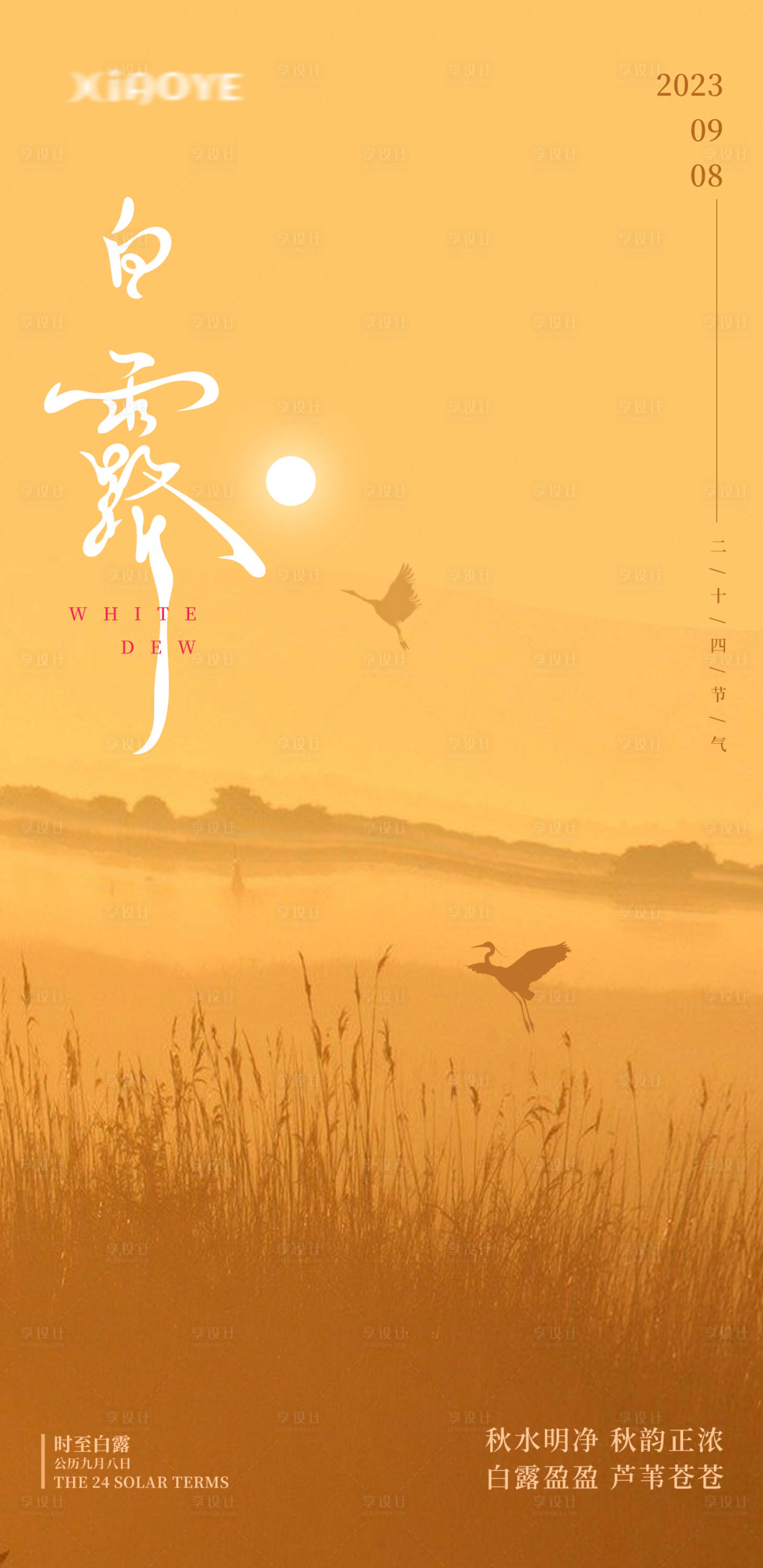 源文件下载【白露节气海报】编号：61650019046477673