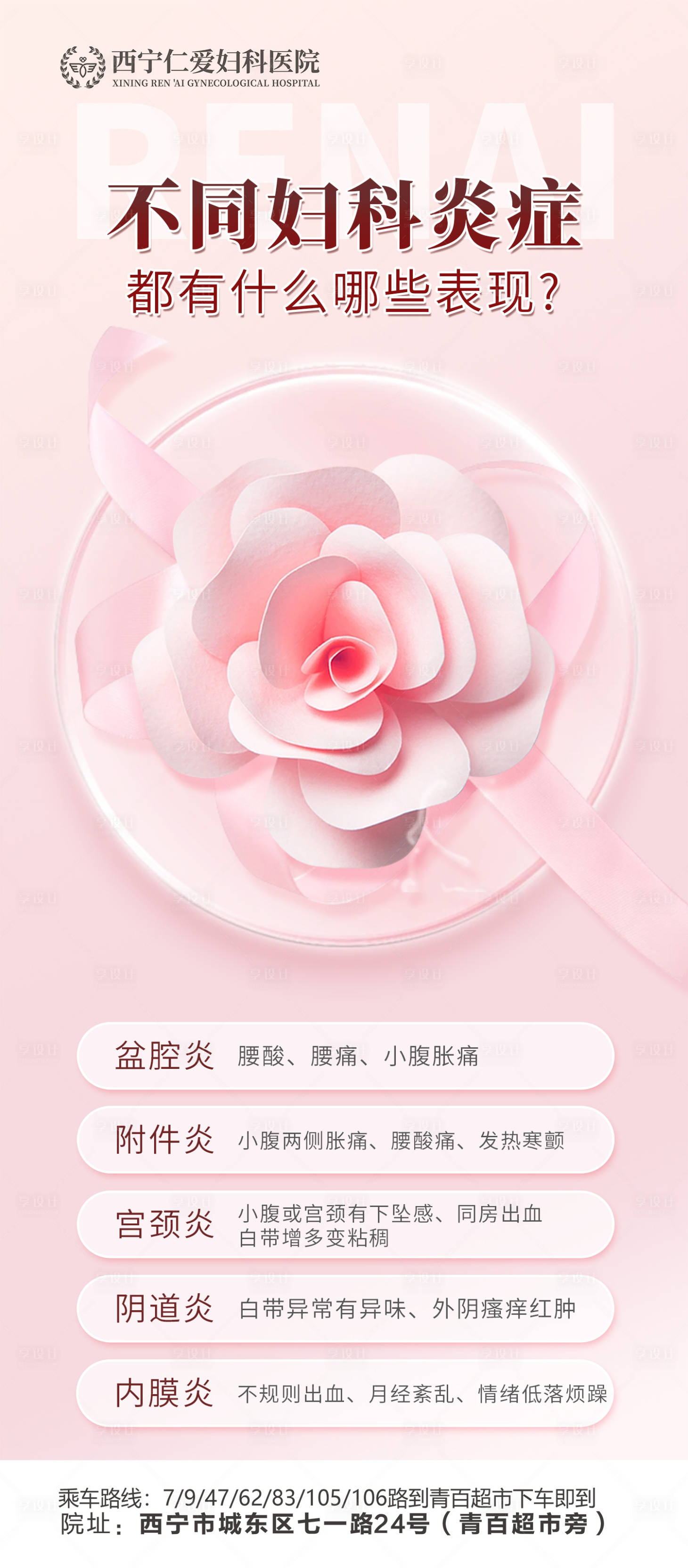 源文件下载【享设计】搜索编号：74920019043331322【妇科私密医美科普简约海报】