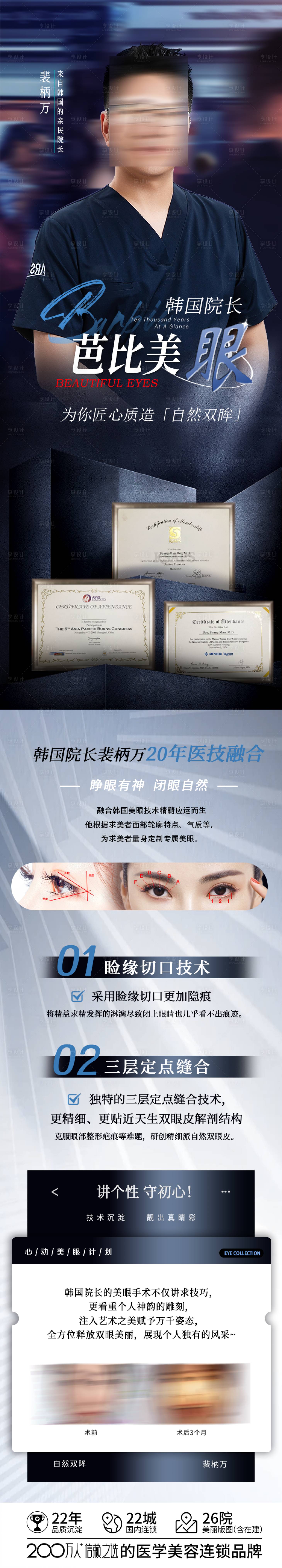 源文件下载【享设计】搜索编号：87370018766314057【医美医生美眼品质宣传】