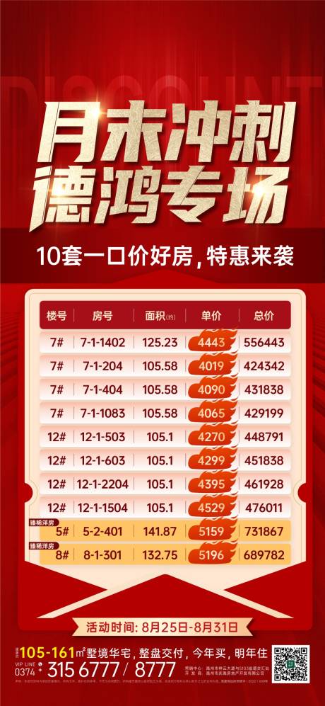源文件下载【享设计】搜索编号：45290018970855384【地产特价房红金特惠房海报】