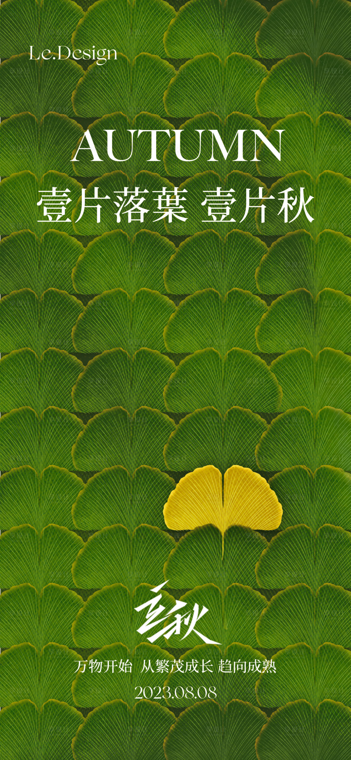 源文件下载【立秋节气海报】编号：34060018542918976