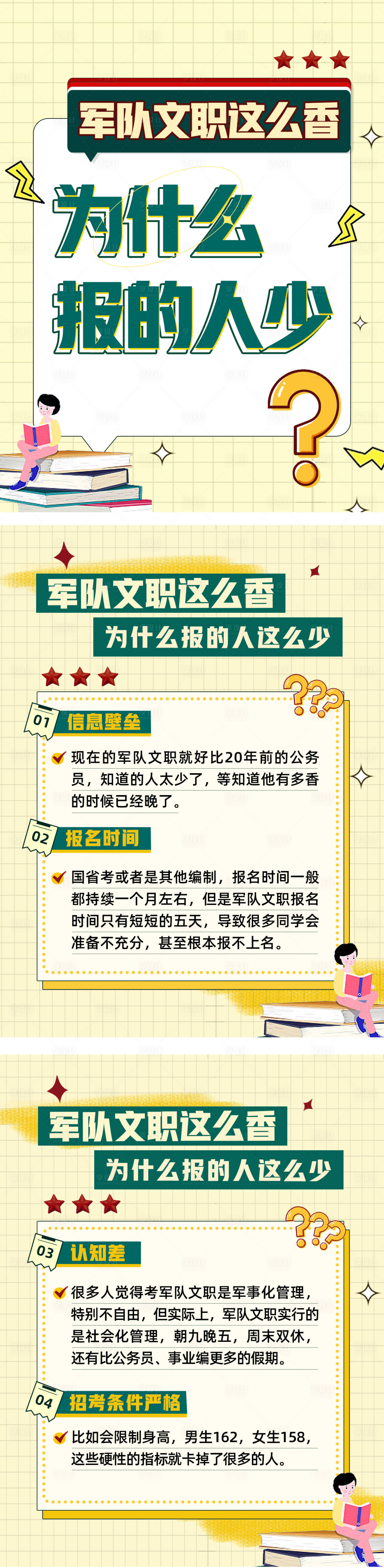 源文件下载【享设计】搜索编号：14300018828619269【军队文职这么香长图海报】