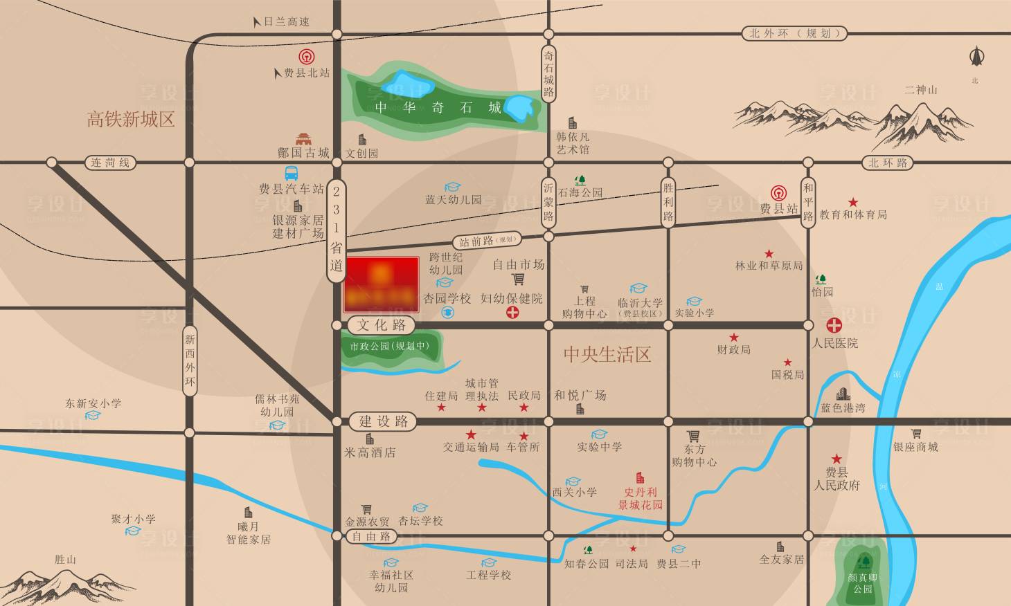 源文件下載【享設(shè)計(jì)】搜索編號：64230018470706313【地產(chǎn)區(qū)位地圖海報】