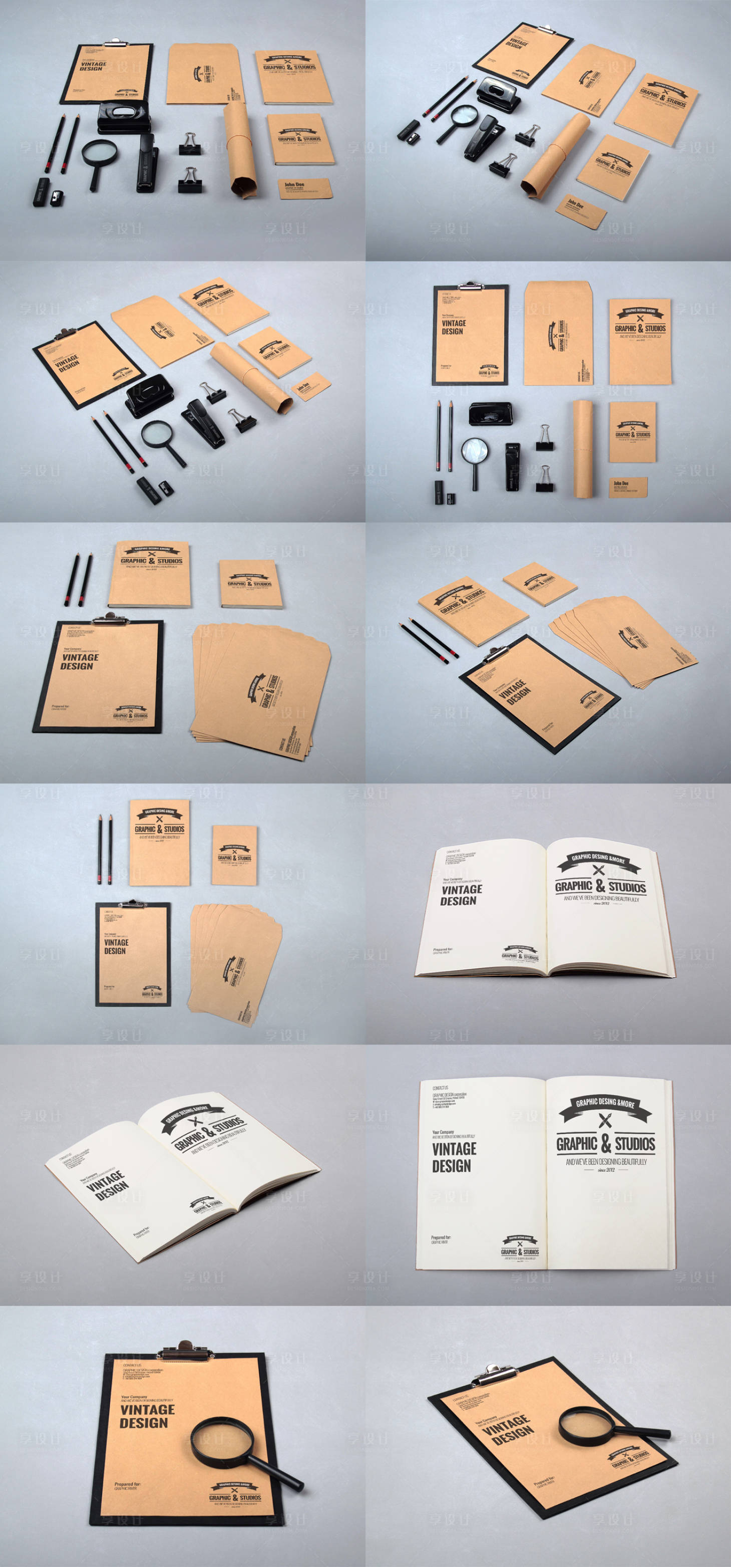 源文件下载【享设计】搜索编号：56810018628787051【高端办公用品样机】