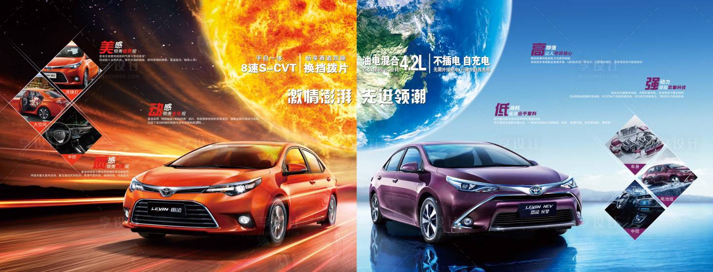 源文件下载【享设计】搜索编号：86250019010831386【汽车对比展板】