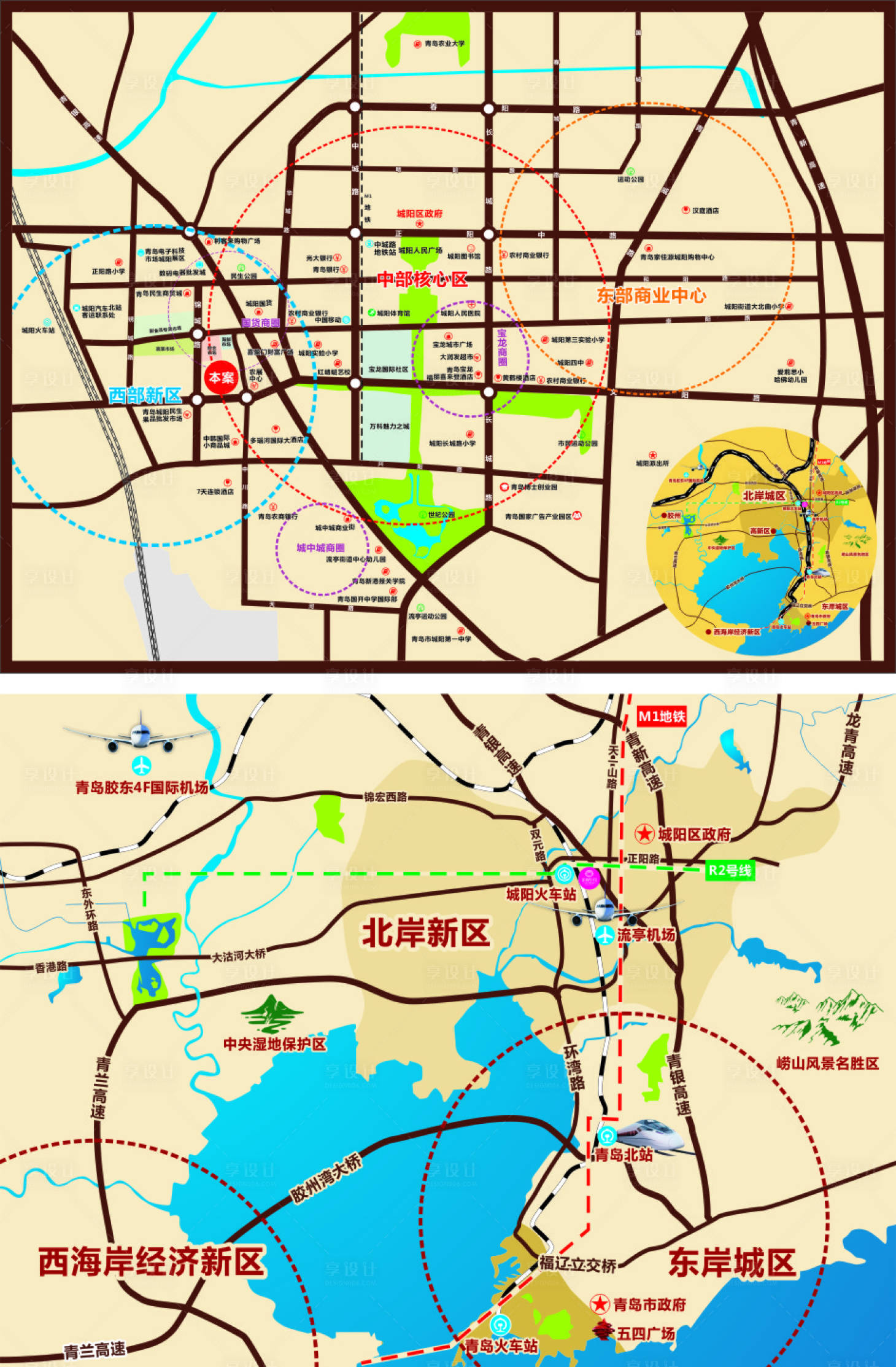 编号：20230817105522337【享设计】源文件下载-区位图海报 