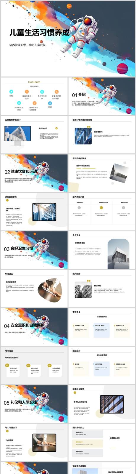 源文件下载【儿童生活习惯养成PPT】编号：15190018695451221
