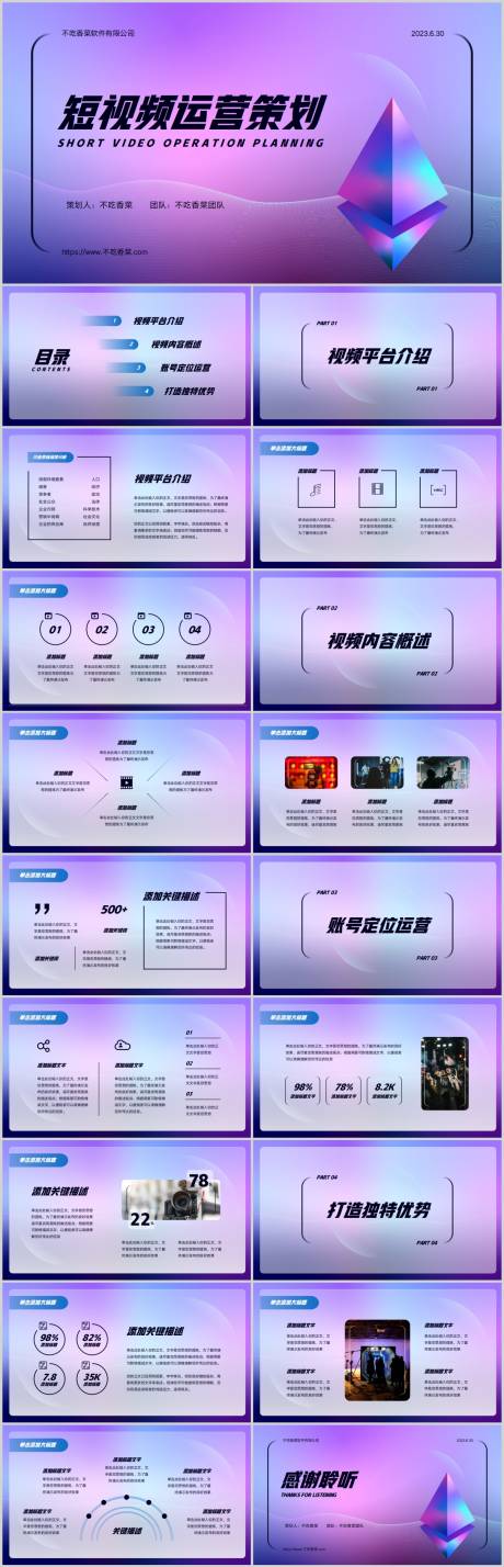 源文件下载【互联网短视频运营策划PPT】编号：79890018767324173