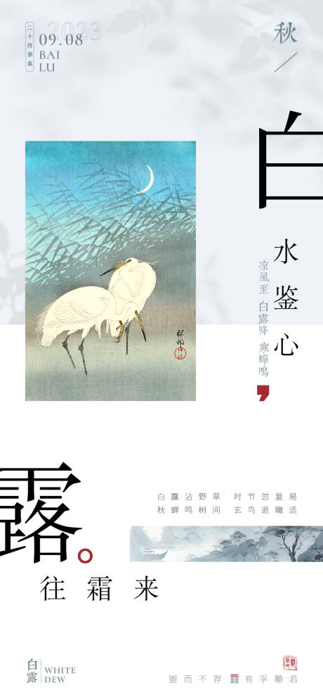 源文件下載【白露質感海報】編號：69010018923487848