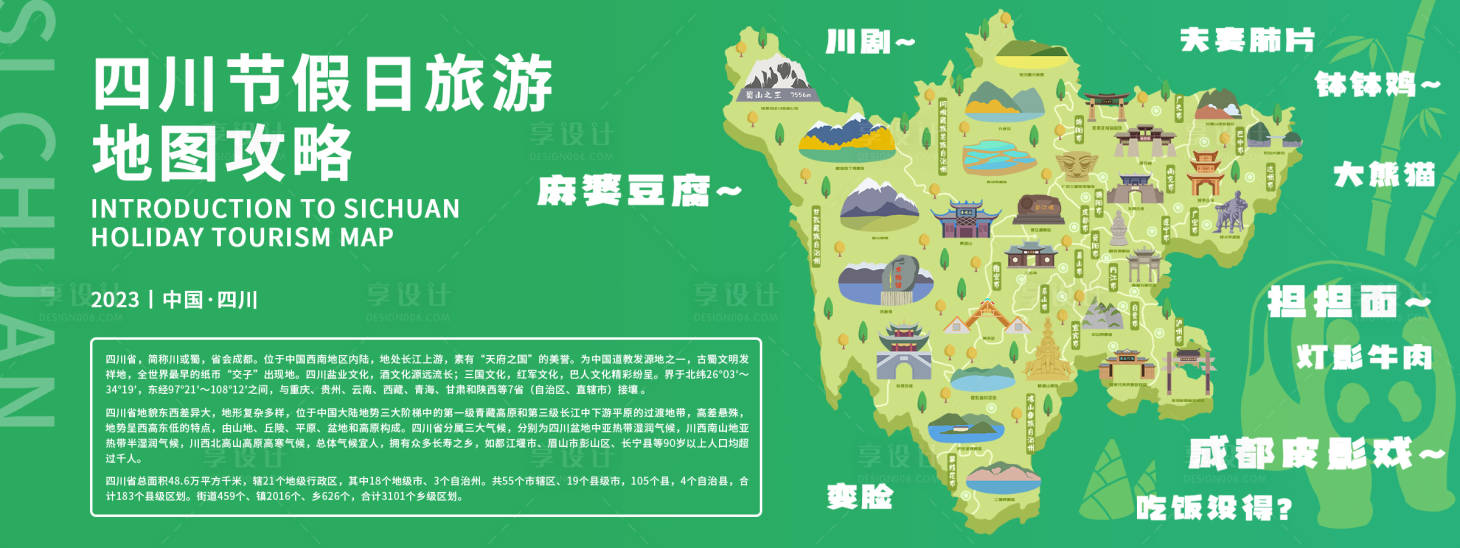 源文件下载【四川旅游地图攻略背景板】编号：30700019007879691