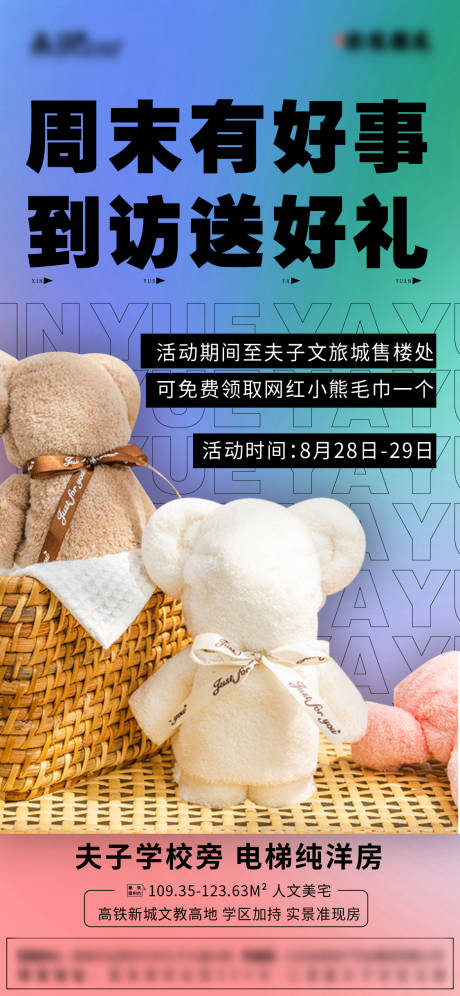 炫彩宋小熊毛巾海报