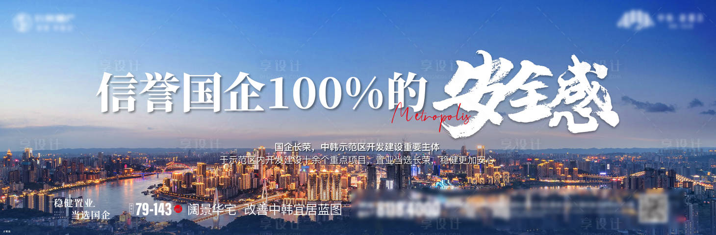 源文件下載【享設(shè)計】搜索編號：50140019022076649【房地產(chǎn)國企信譽展板】